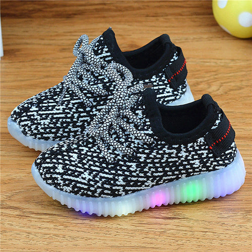 Eur21-36 kids new fashion children shoes with led light up shoes luminous glowing sneakers baby boys and girls shoes