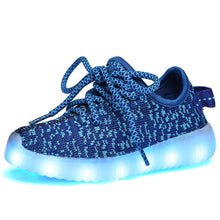 New fashion light up kids led shoes luminous girl boys shoes color glowing casual with simulation sole charge for Childrens