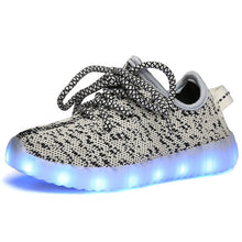 New fashion light up kids led shoes luminous girl boys shoes color glowing casual with simulation sole charge for Childrens