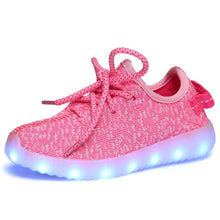 New fashion light up kids led shoes luminous girl boys shoes color glowing casual with simulation sole charge for Childrens