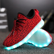 New fashion light up kids led shoes luminous girl boys shoes color glowing casual with simulation sole charge for Childrens