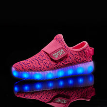 New fashion light up kids led shoes luminous girl boys shoes color glowing casual with simulation sole charge for Childrens