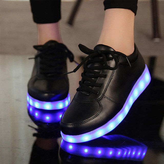Size 25-45 USB Charging Tenis Led Feminino Basket Led Light Up Trainers Kids Boy Girl Luminous Led Sneakers Child Glowing Shoes