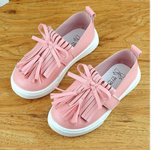 Kids shoes 2016 spring girls leather shoes princess tassel Flats children shoes girls cute sneakers for toddler girls trainers