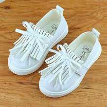 Kids shoes 2016 spring girls leather shoes princess tassel Flats children shoes girls cute sneakers for toddler girls trainers