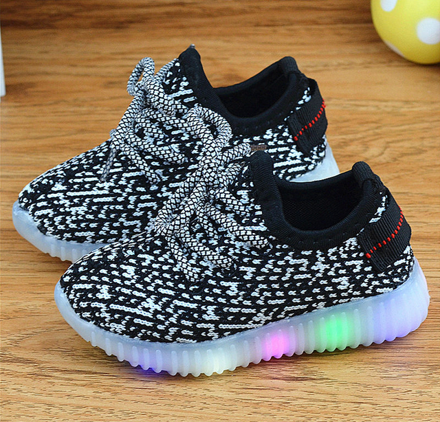 Eur21-36 kids new fashion children shoes with led light up shoes luminous glowing sneakers baby boys and girls shoes