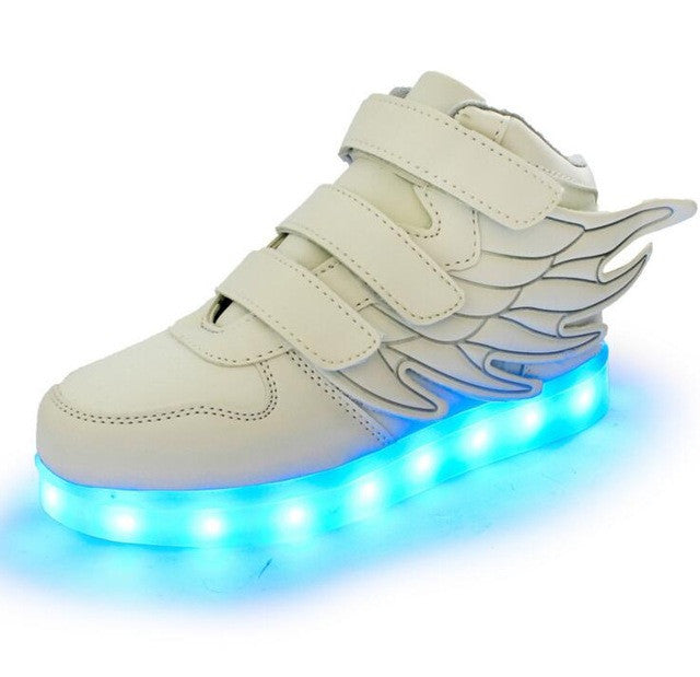 New Summer Children Breathable Sneakers Fashion Sport Led Usb Luminous Lighted Shoes for Kids Running Boys Casual Girls Flats